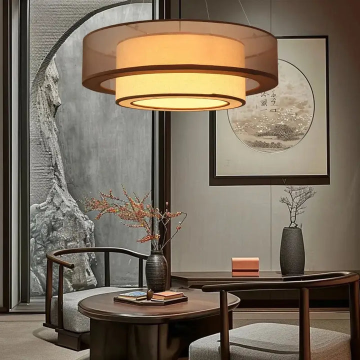 Suspension moderne ronde design cercle éclairant élégante