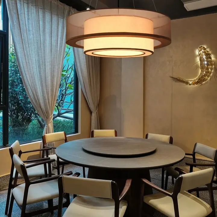 Suspension moderne ronde design cercle éclairant élégante