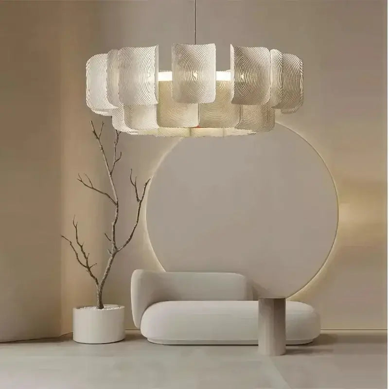 Suspension Moderne Verre Sculpté Design Contemporain

