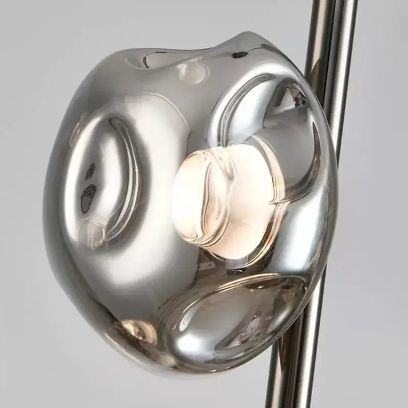 Suspension Murale Élégante En Métal Et Verre Transparent Raffiné