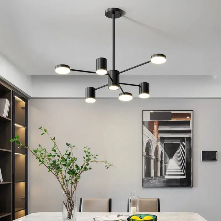 Led Chandelier Light for Living Dining Room Bedroom Ceiling Modern Nordic Pendant Lamp Black Chandelier Indoor Light