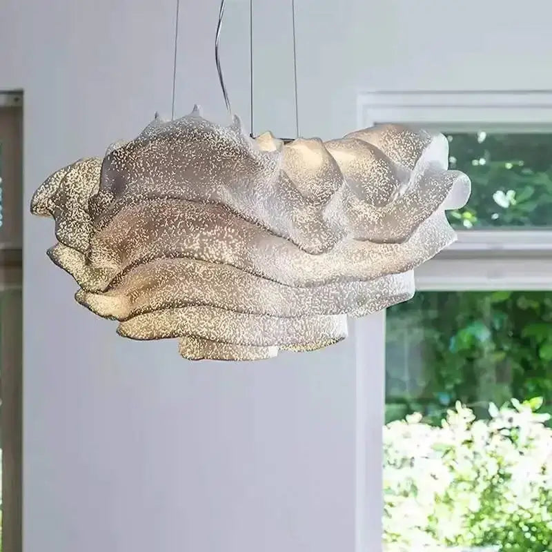Suspension Nuage Design Ondulé LED Moderne

