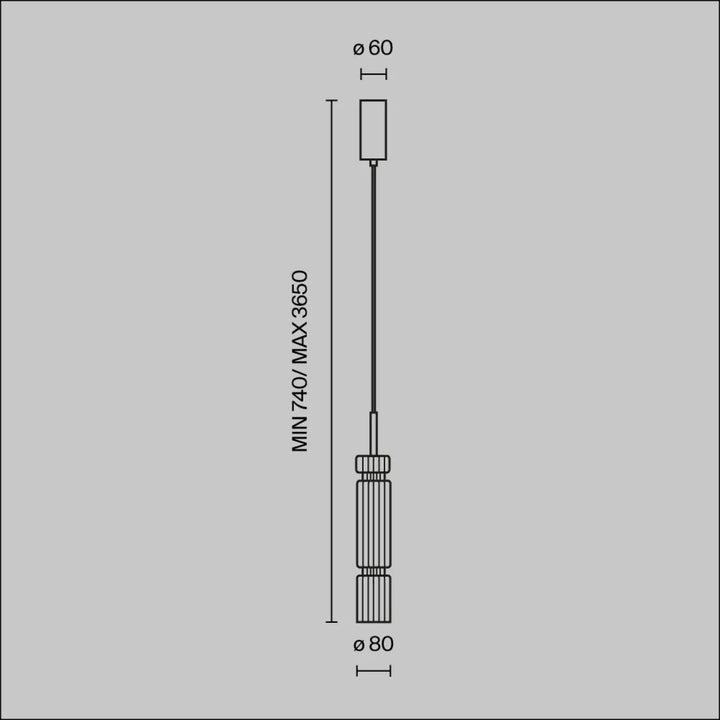 Minimalist suspension ordo led en métal empilé avec design cylindrique et tige fine pour éclairage moderne intérieur