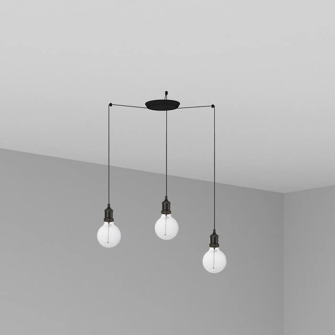 Suspension Art noire 3 lumières de Faro Barcelona