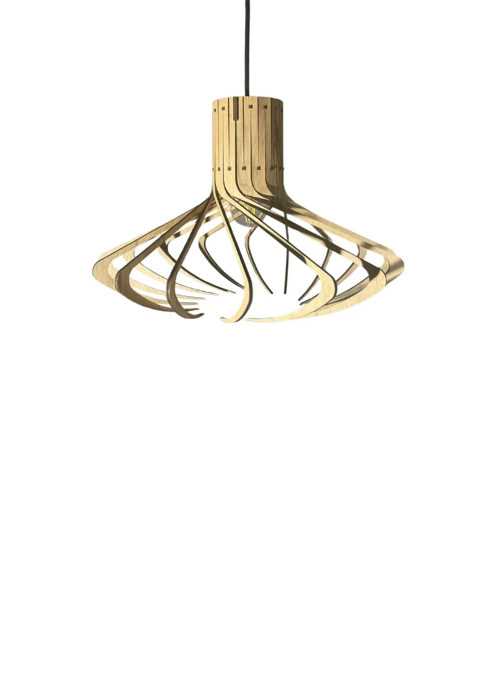 Suspension püntaskaldazöl en bois fsc clair avec design ajouré moderne pour éclairage intérieur contemporain