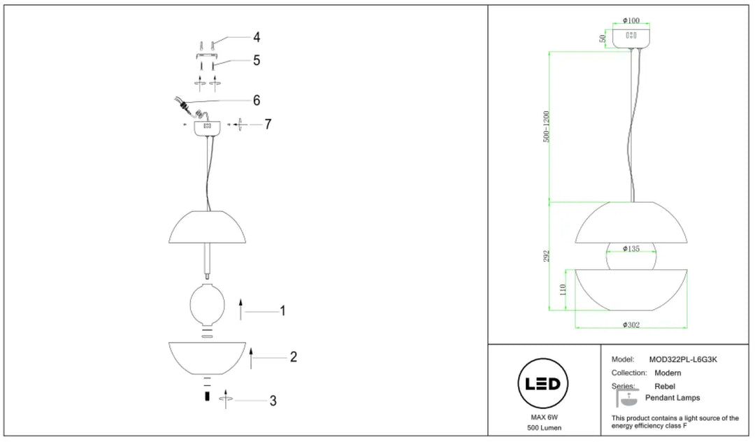 Suspension rebel moderne en verre ambré avec abat-jour semi-sphériques superposés au-dessus d’une table