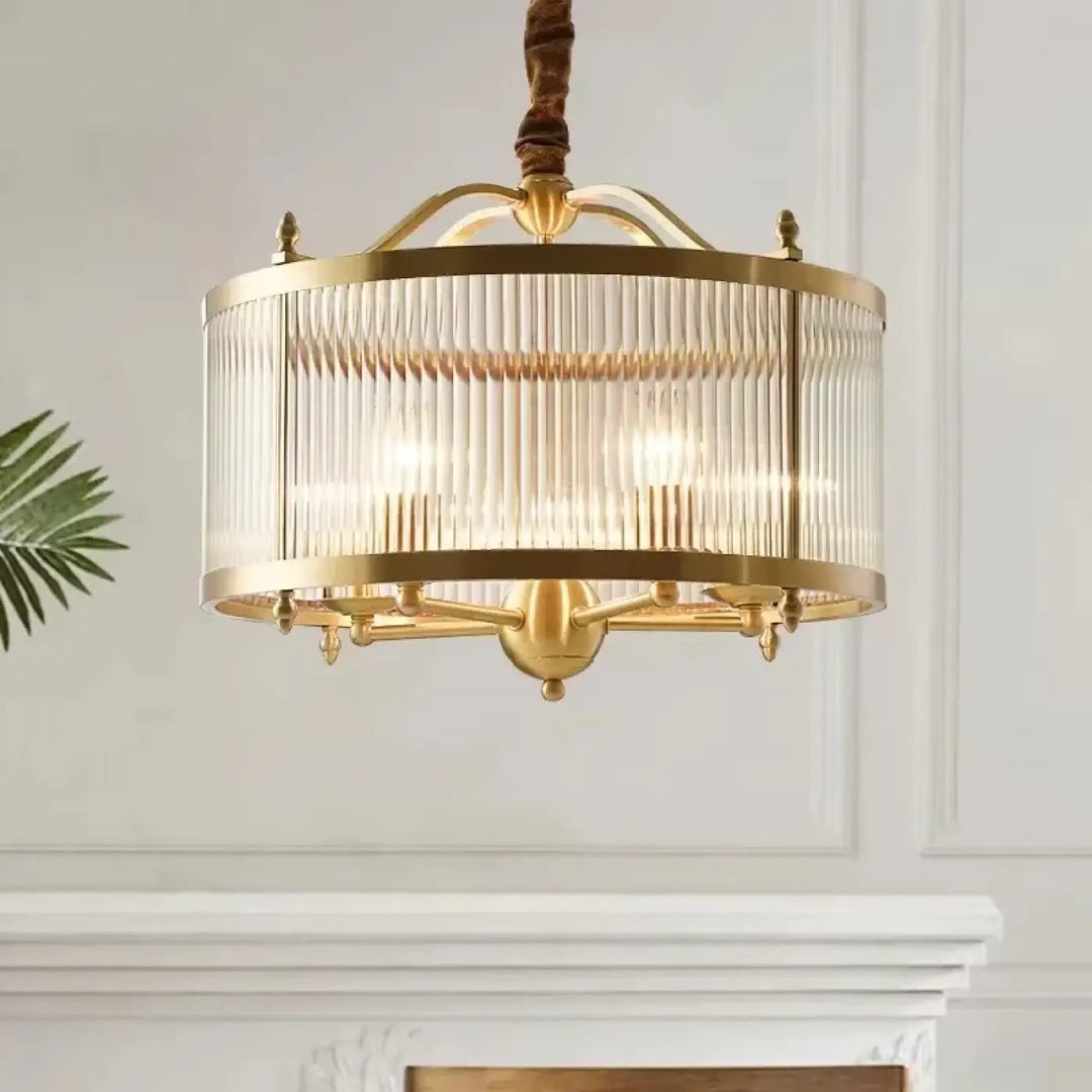 Modern Luxury Glass Chandelier Golden Copper Living Dining Bedroom Home Room Decor Ceiling Pendant Light Indoor LED