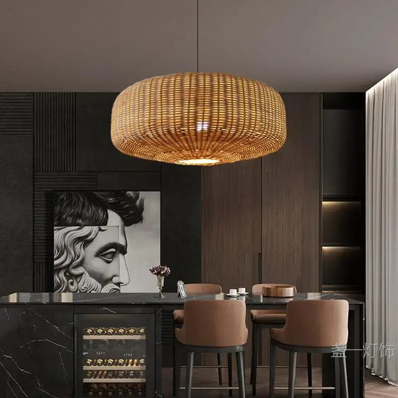 Suspension Rotin Rond Design Naturel Zen et Apaisant

