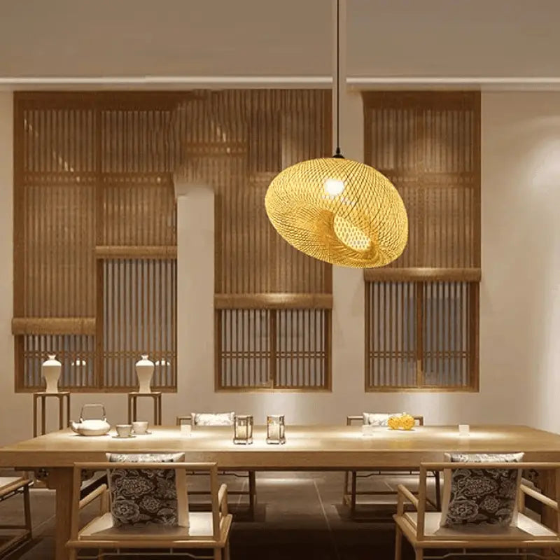 Suspension Rotin XXL Design Naturel en Bambou