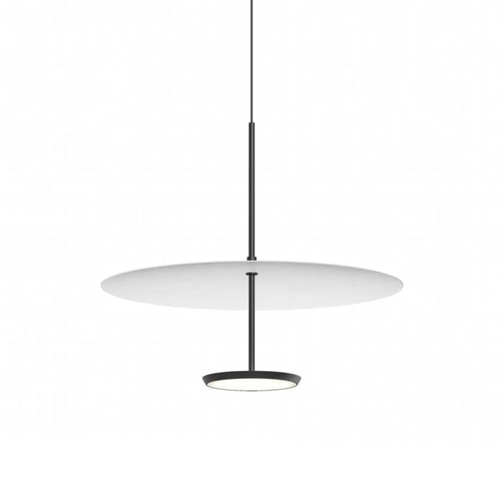 Suspension Sky Dome, abat-jour blanc et corps noir mat, 45,8 cm
