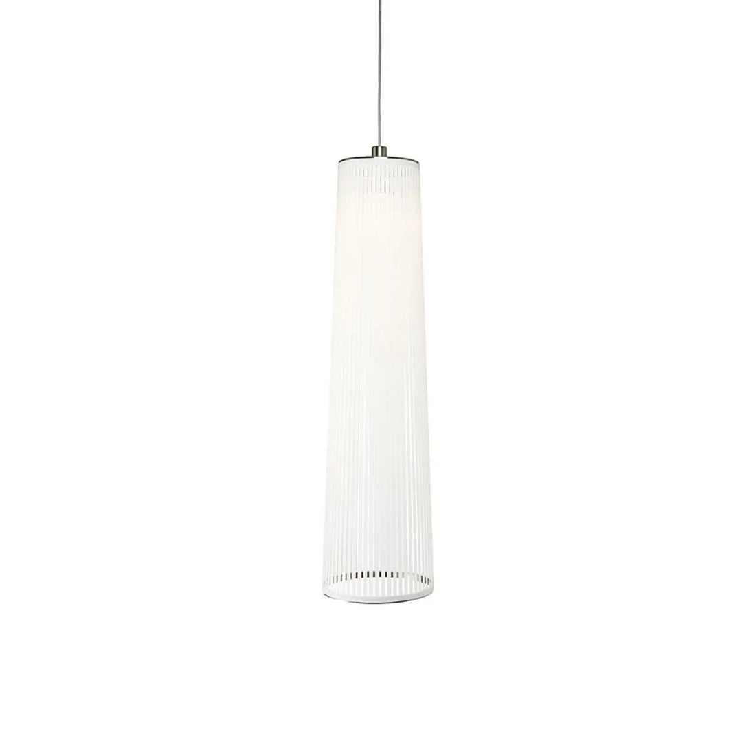 Suspension Solis en tissu blanc, hauteur 122 cm
