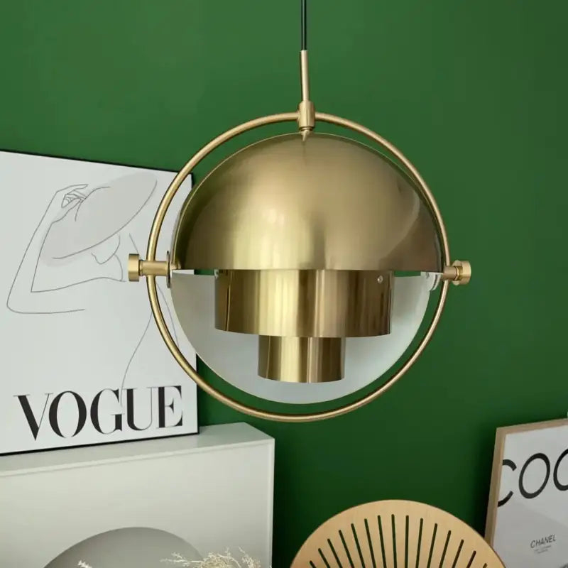 Suspension sphérique métal chromé style industriel moderne pour cuisine