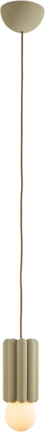 Suspension Stucco No. 3 vert pistache avec son ampoule globe #couleur_vert