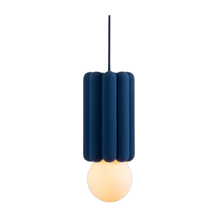 Suspension Stucco No. 3 en céramique bleu lapis #couleur_bleu