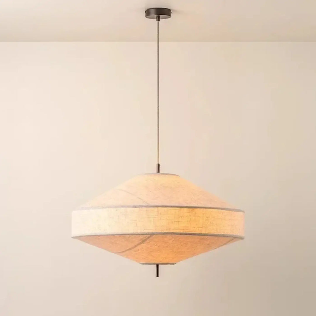 Suspension tissu naturel design japonais minimaliste