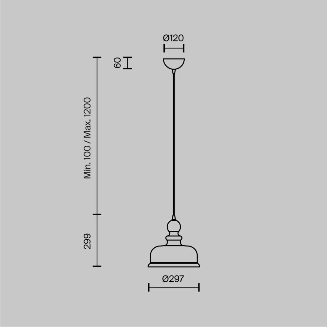 Suspension tone minimaliste avec verre ambré vieilli et abat-jour en verre domé pour éclairage élégant