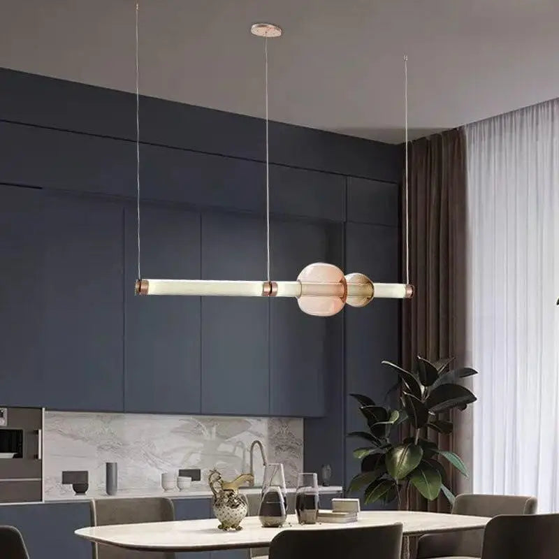 Suspension Tube Avec Sphères En Verre