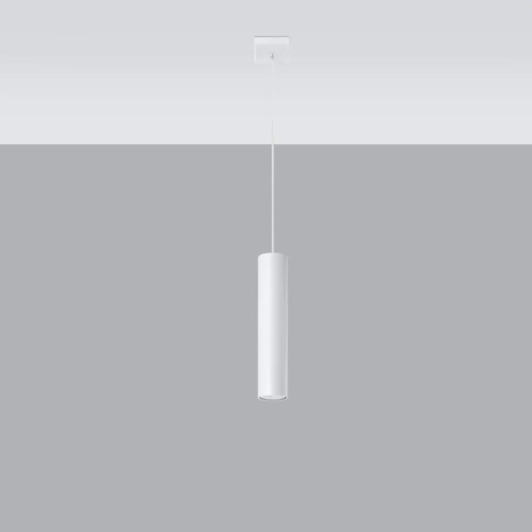 Suspension Luminaire blanc éteinte, vue rapprochée