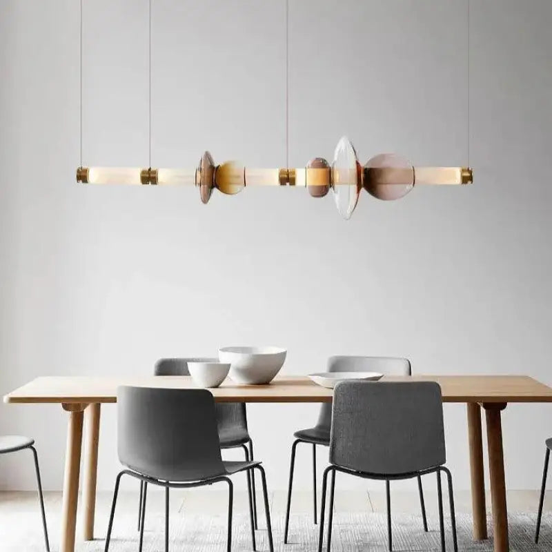 Suspension Tube Avec Sphères En Verre