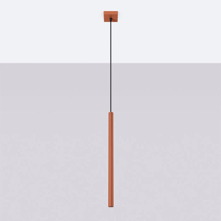 Suspension Pastelo à tube fin ocre rouge, éteinte
