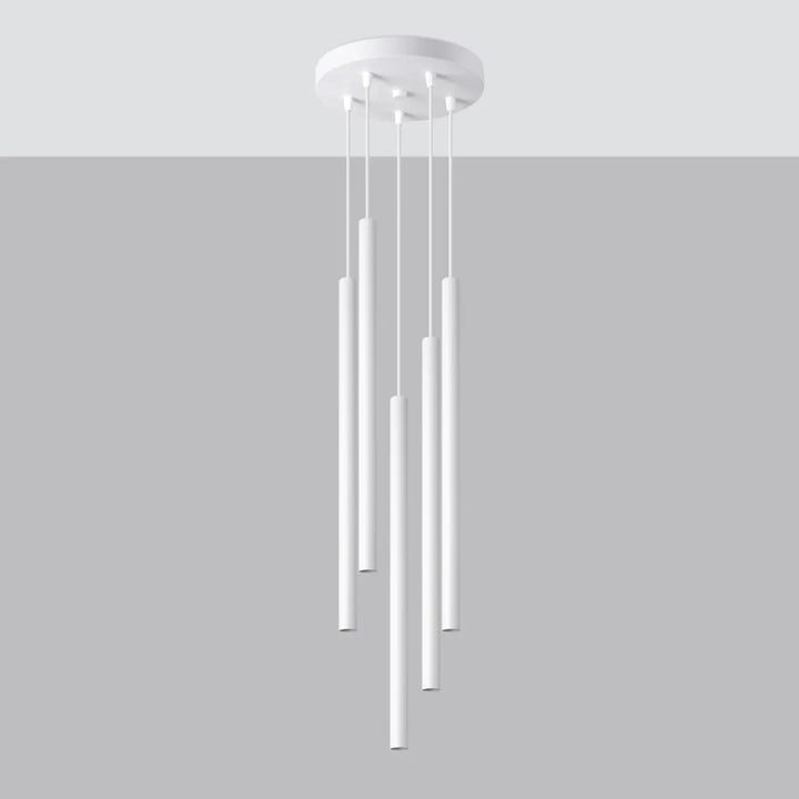 Suspension Pastelo à tube fin blanc, éteinte