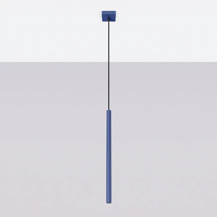 Suspension Pastelo à tube fin outremer, éteinte