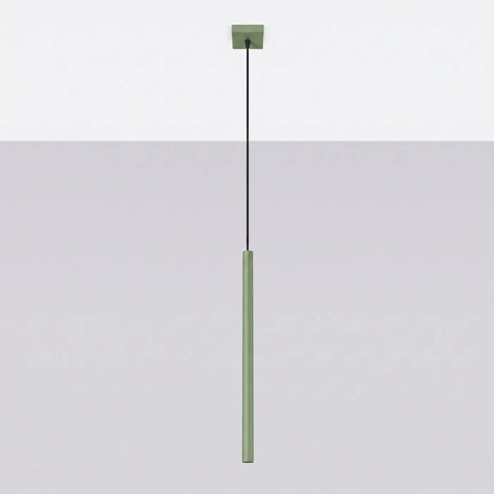 Suspension Pastelo à tube fin sauge, éteinte