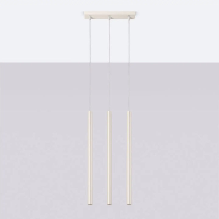 Suspension Pastelo à tube fin beige, éteinte