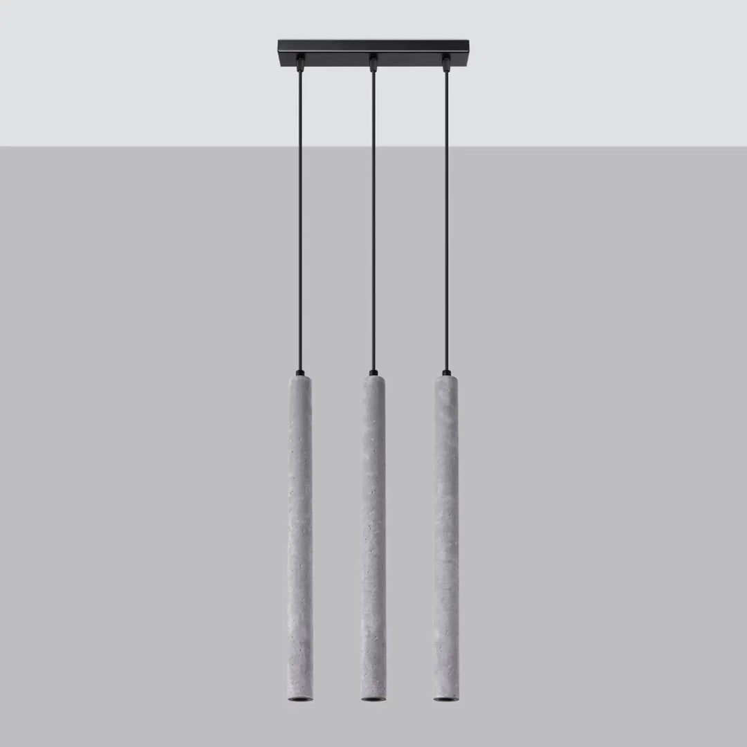 Suspension Pastelo à tube fin gris, éteinte