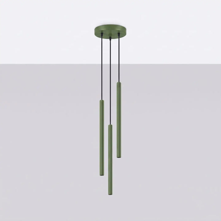 Suspension Arche vert olive à tube fin, éteinte