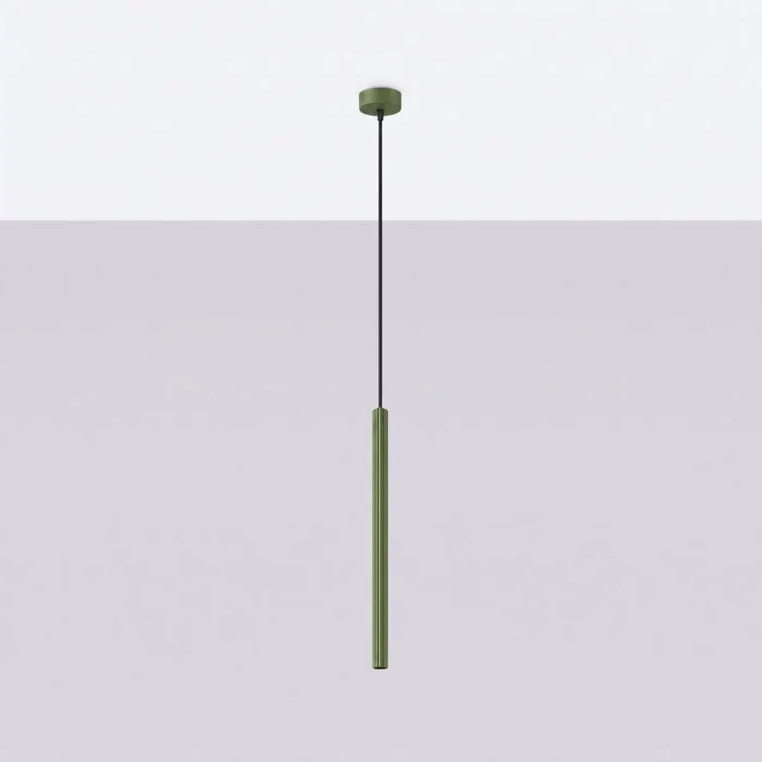 Suspension Arche vert olive à tube fin, éteinte