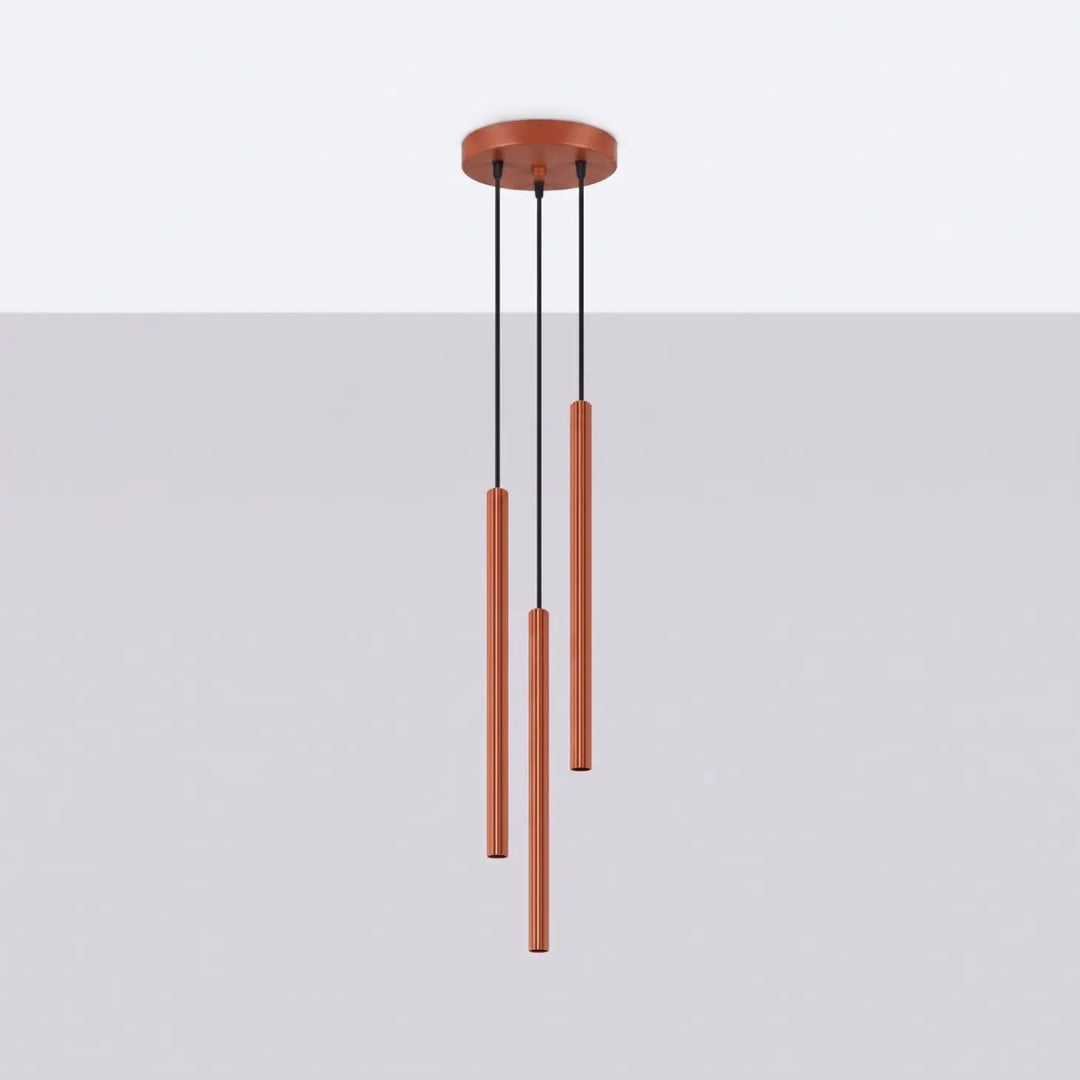 Suspension Arche ocre rouge à tube fin, éteinte
