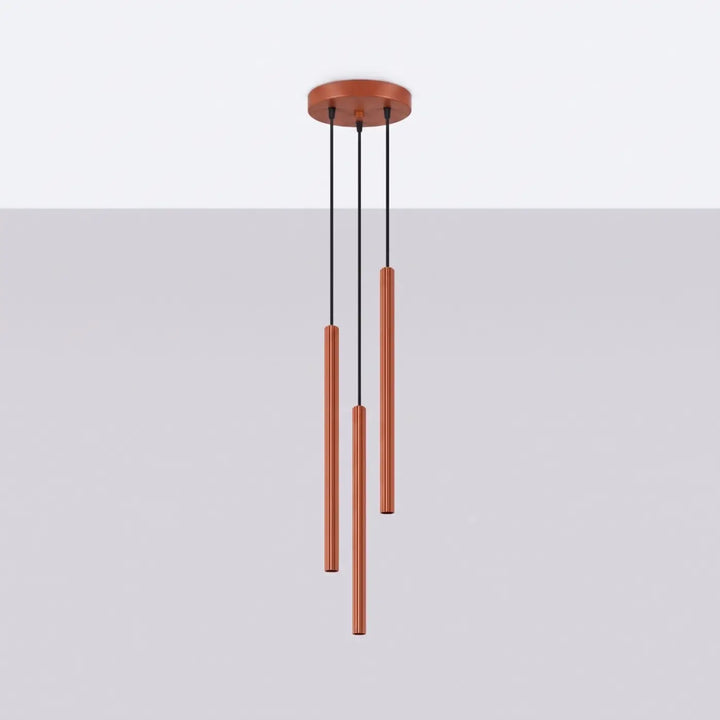 Suspension Arche ocre rouge à tube fin, éteinte