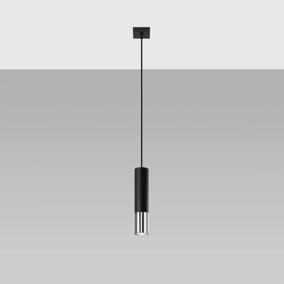 Suspension noir/chromé éteinte