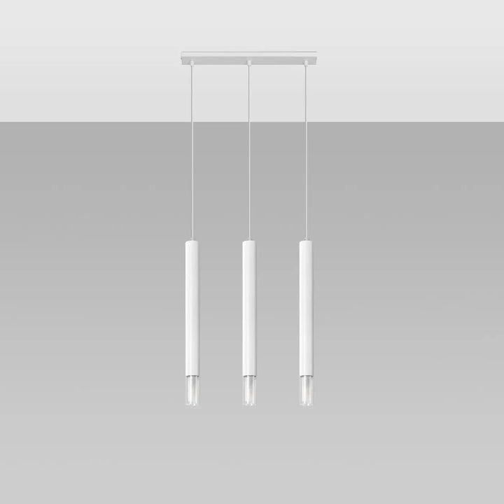 Suspension Luminaire blanc éteinte, vue rapprochée