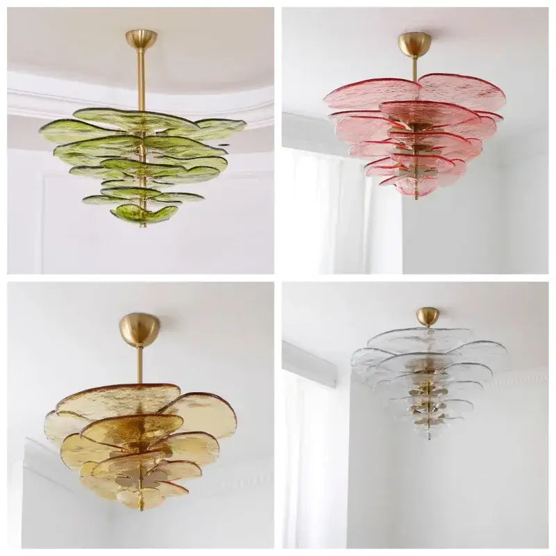 Suspension En Verre Coloré Style Élégant Pour Salle À Manger Chic