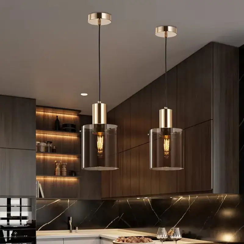 Modern Glass LED Pendant Light Foyer Dining Bedroom Chandeliers Lighting Coffee Living Room Restaurant Hotel Indoor