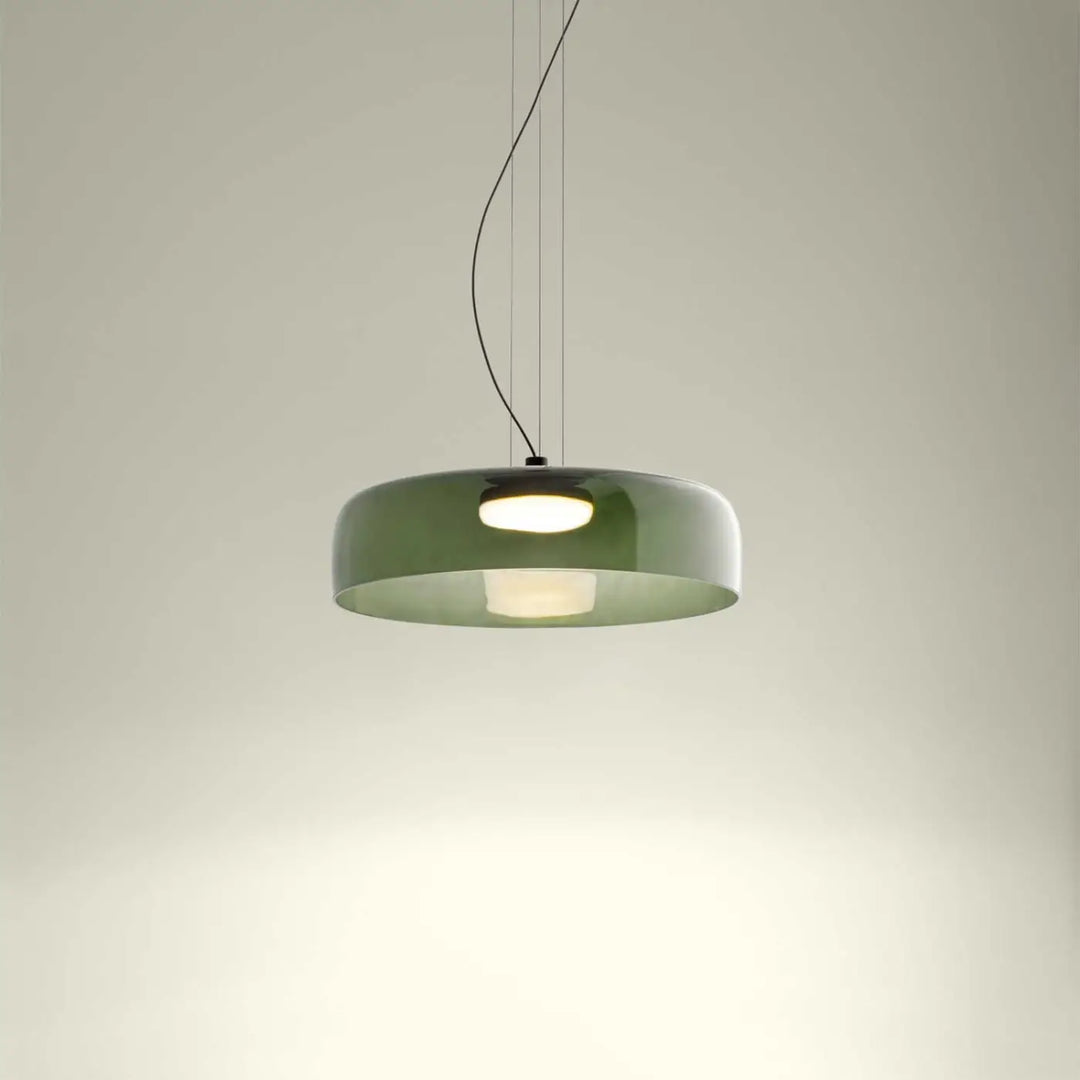 Suspension LED Levels 1 en verre vert
