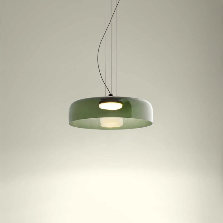 Suspension LED Levels 1 en verre vert