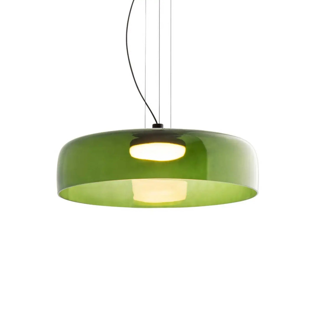 Suspension Levels 1 en verre vert et corps noir