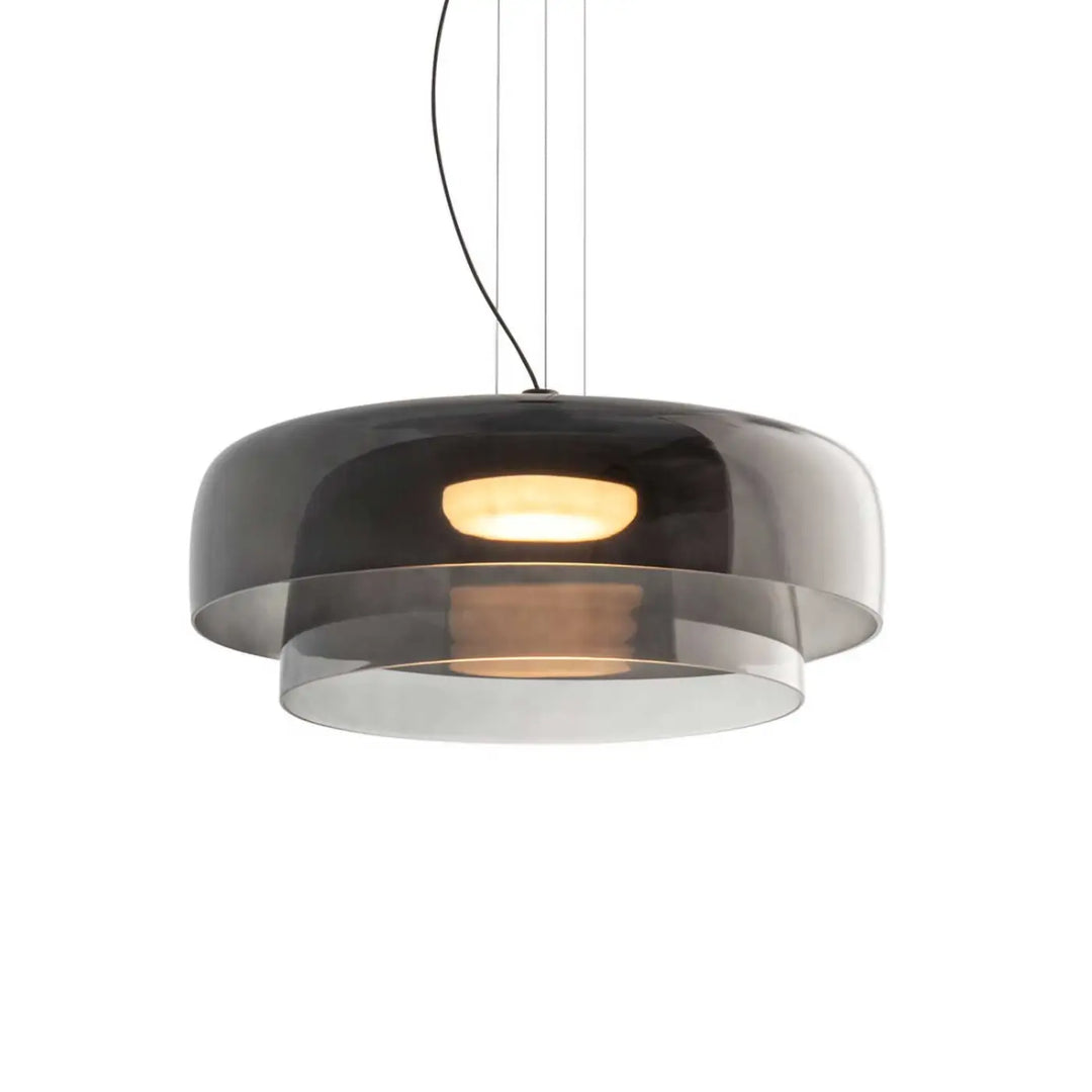 Suspension Levels en verre fumé, vue du produit #couleur_gris