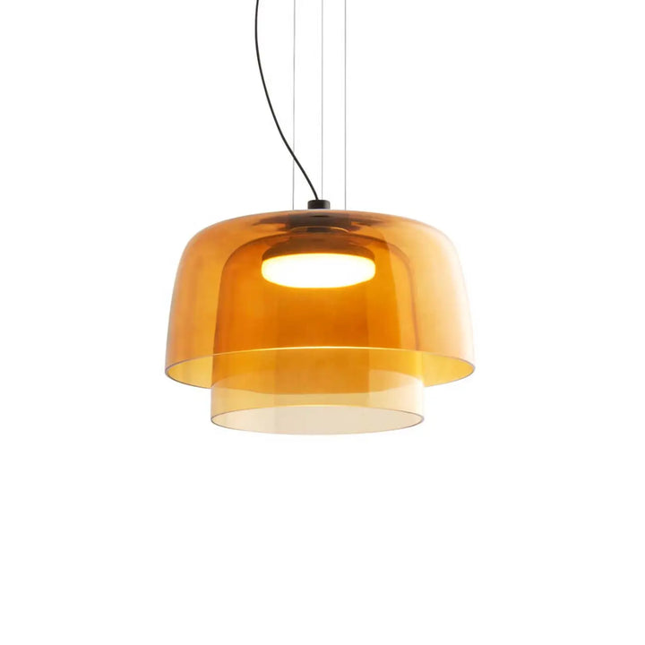Suspension Levels 2 en verre ambré à deux niveaux #couleur_orange