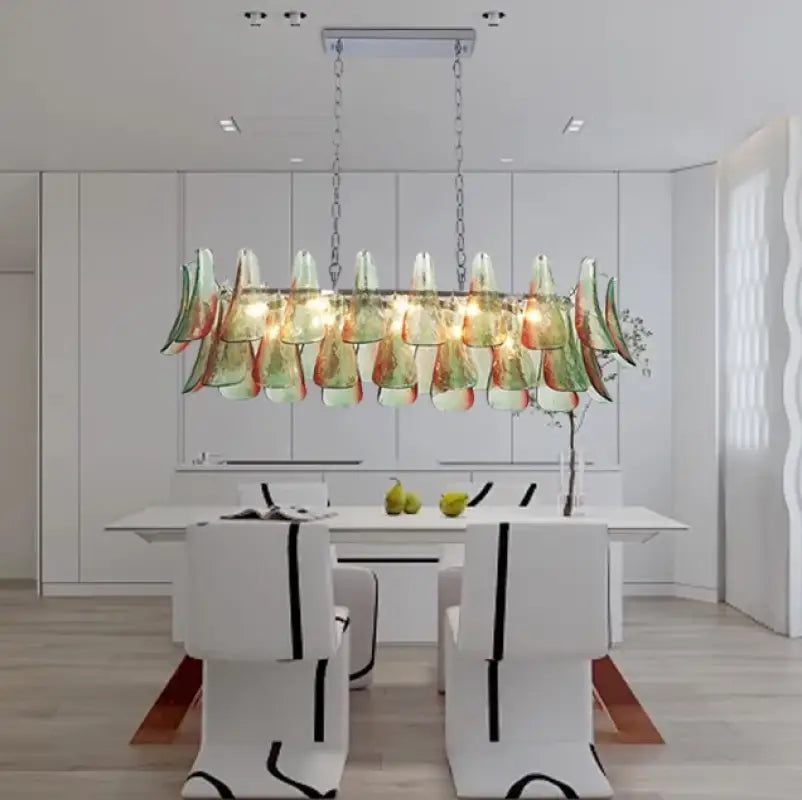 Suspension en verre soufflé coloré style moderne élégant