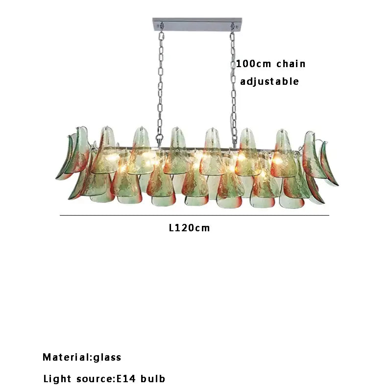 Suspension en verre soufflé coloré style moderne élégant