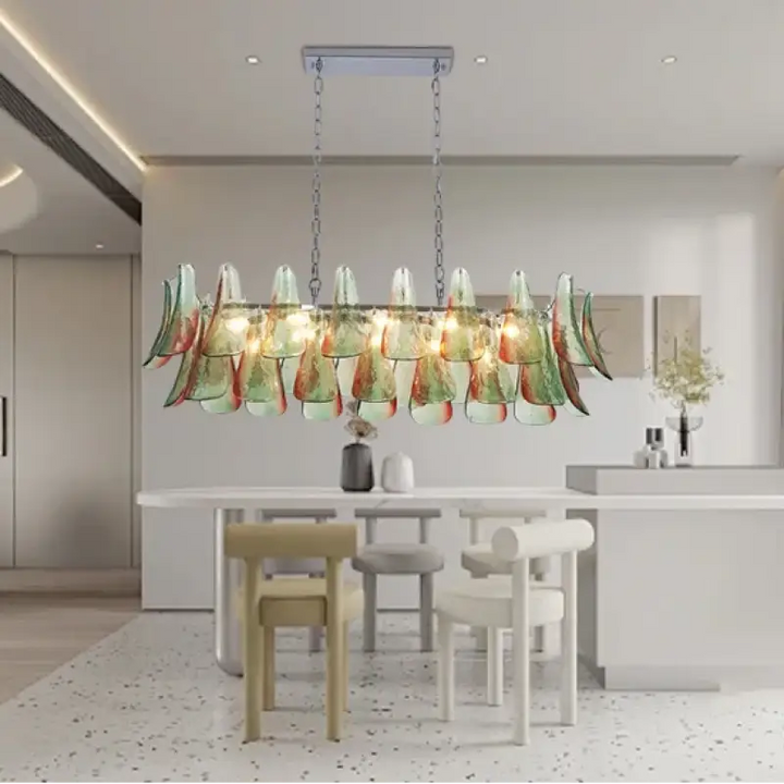 Suspension en verre soufflé coloré style moderne élégant