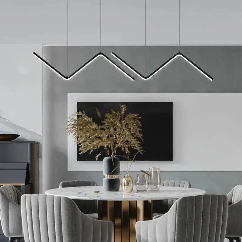 Suspension Zig Zag En Acrylique Au Design Moderne