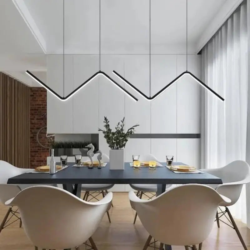 Suspension Zig Zag En Acrylique Au Design Moderne