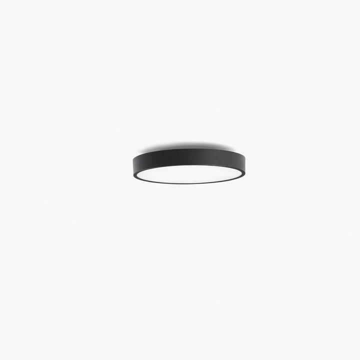 Plafonnier Domio Ø 40 cm noir diffuseur prismatique de Faro Barcelona