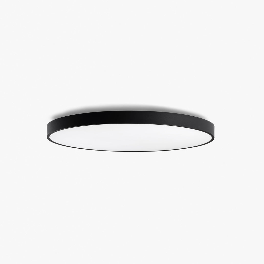 Plafonnier Domio Ø 80 cm noir diffuseur prismatique de Faro Barcelona