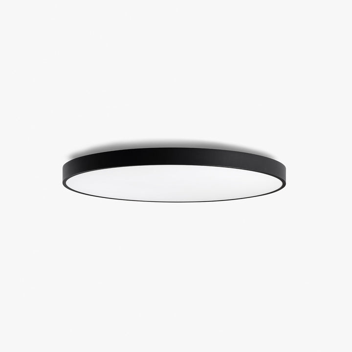 Plafonnier Domio Ø 80 cm noir diffuseur prismatique de Faro Barcelona